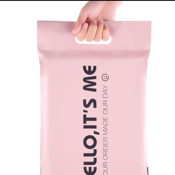 10 handle poly mailers 10x13 pale pink - plus mystery thank you cards & stickers - Picture 4 of 6